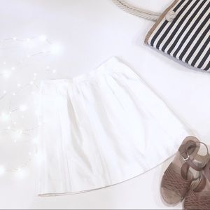 J. Crew White A-Line, Lace Stripe Skirt, Size 00